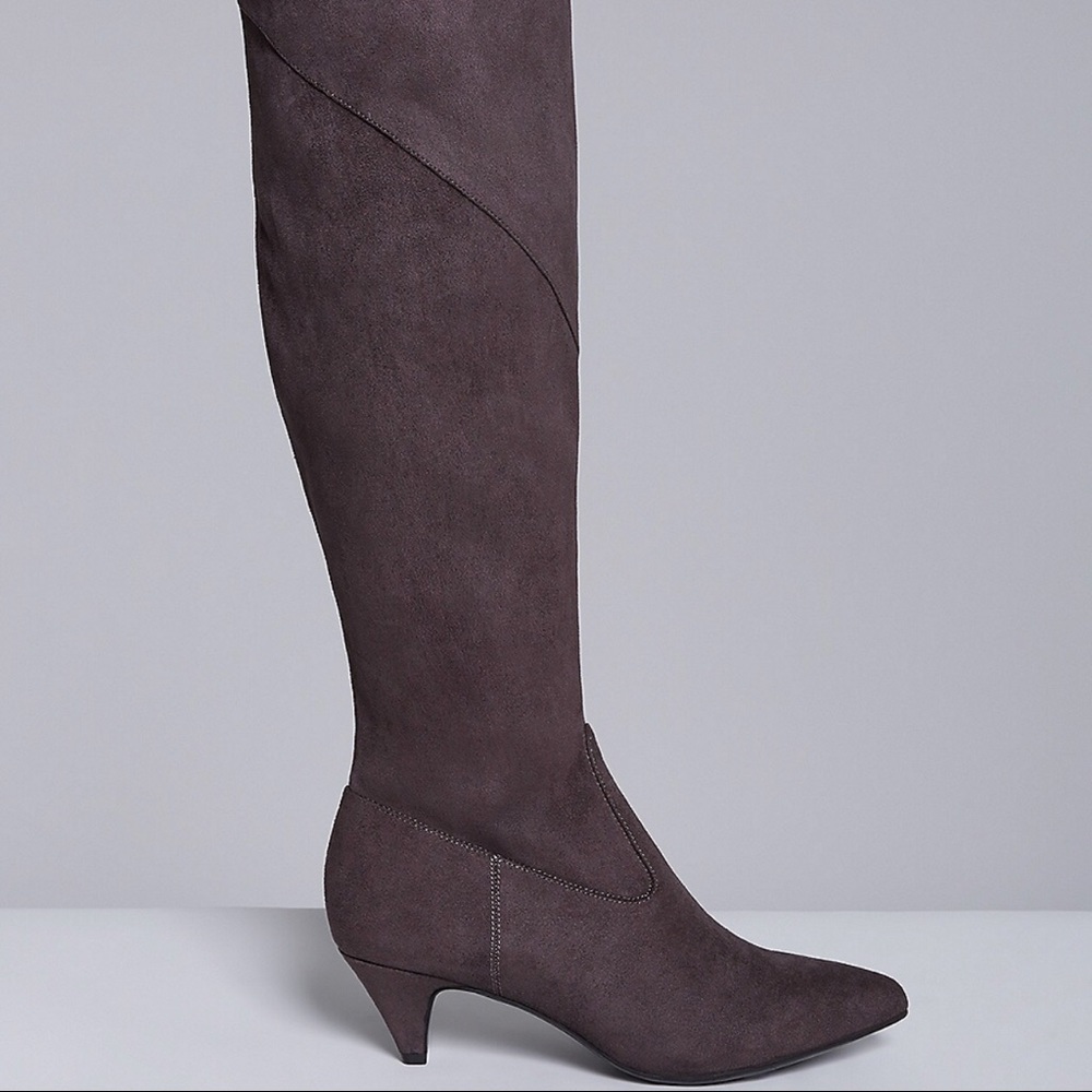 Lane Bryant Wide Calf Stone Wall Heeled Boots